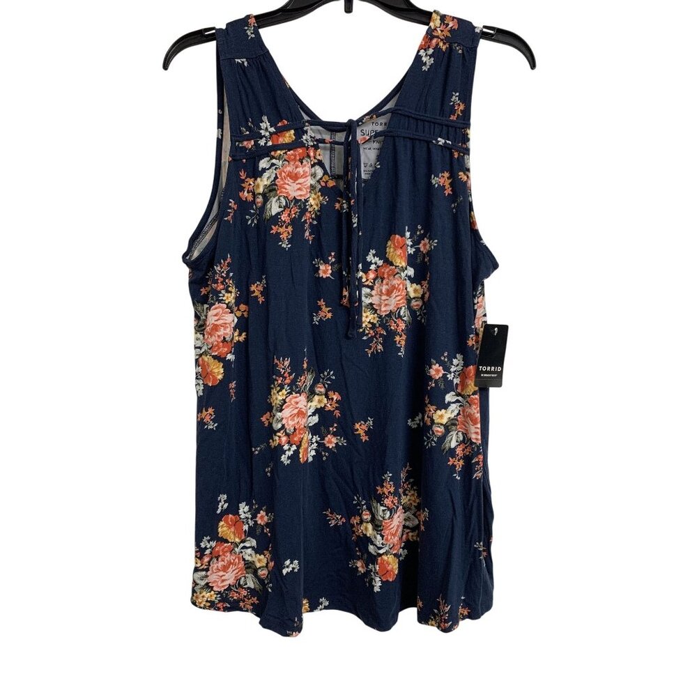 NWT Torrid 1 Super Soft Floral Lightweight Feminine Tank Top